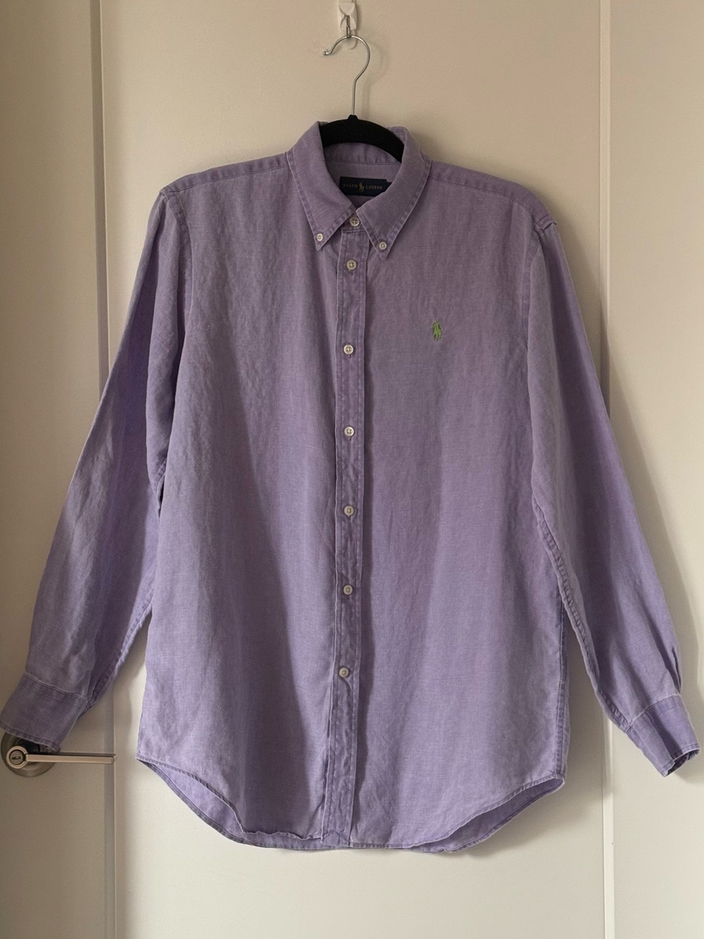Ralph Lauren 100% Lavender Long Sleeve Button Up Men’s Medium